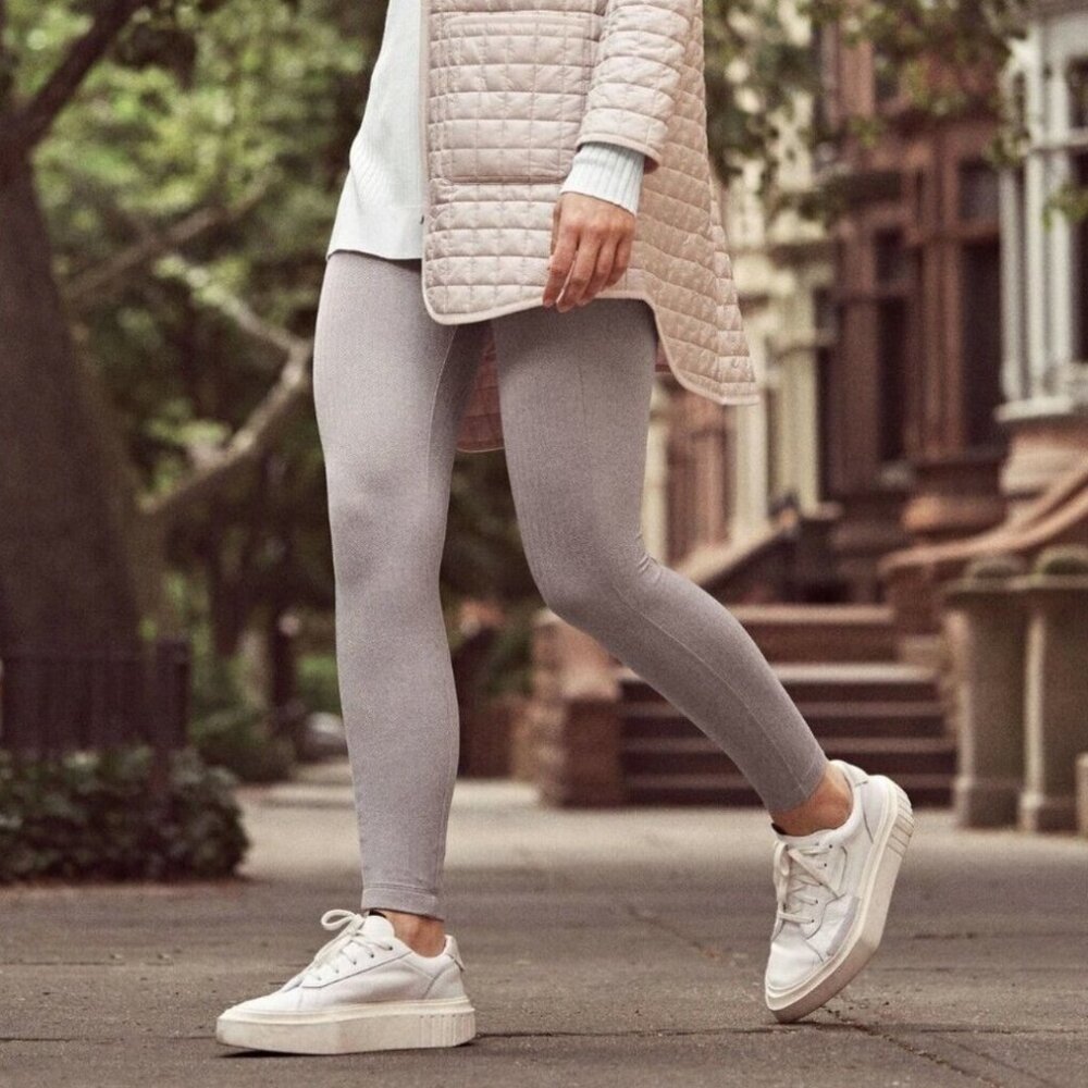 EUC ATHLETA Delancey Herringbone‎ Tight Legging Light Asphalt #487663 | Size S